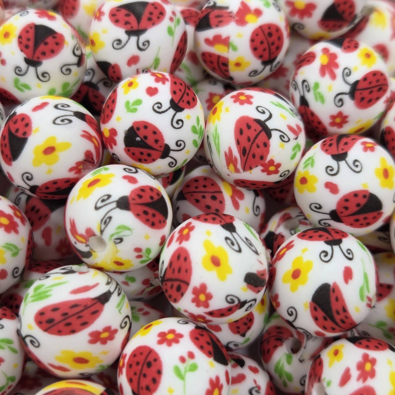 Buggy Bliss 15mm Printed Silicone Beads