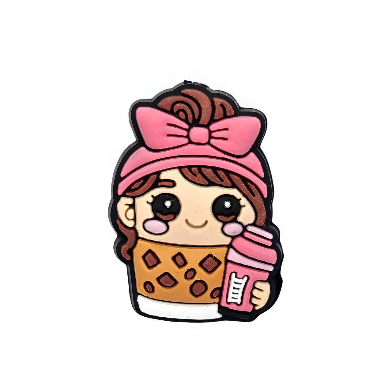 Caffeine Queen Silicone Focal Bead (Custom Design by Bailey's Beads)