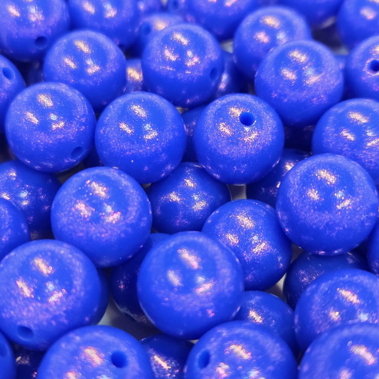 Navy Opal 15mm Silicone Beads