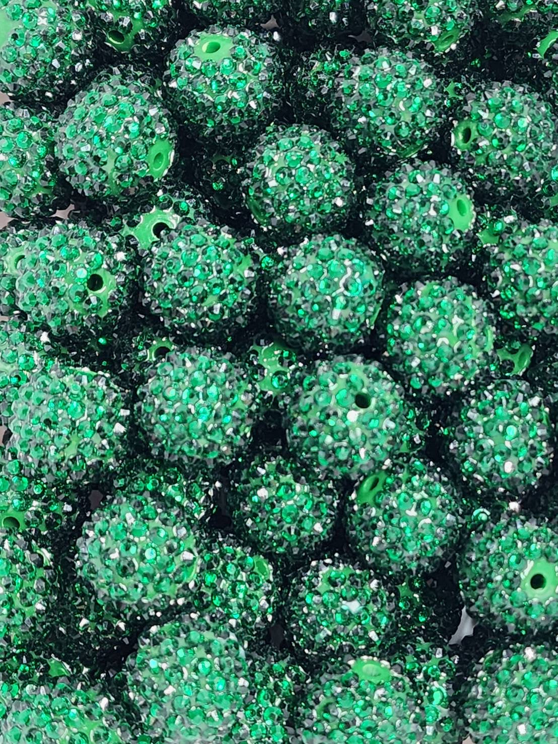 Dark Green Rhinestone 20mm