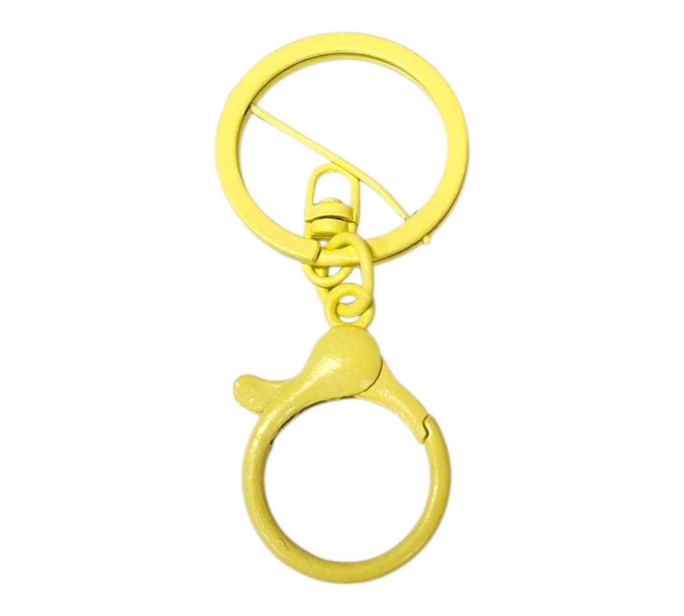 Yellow Lobster Clasp Key Ring