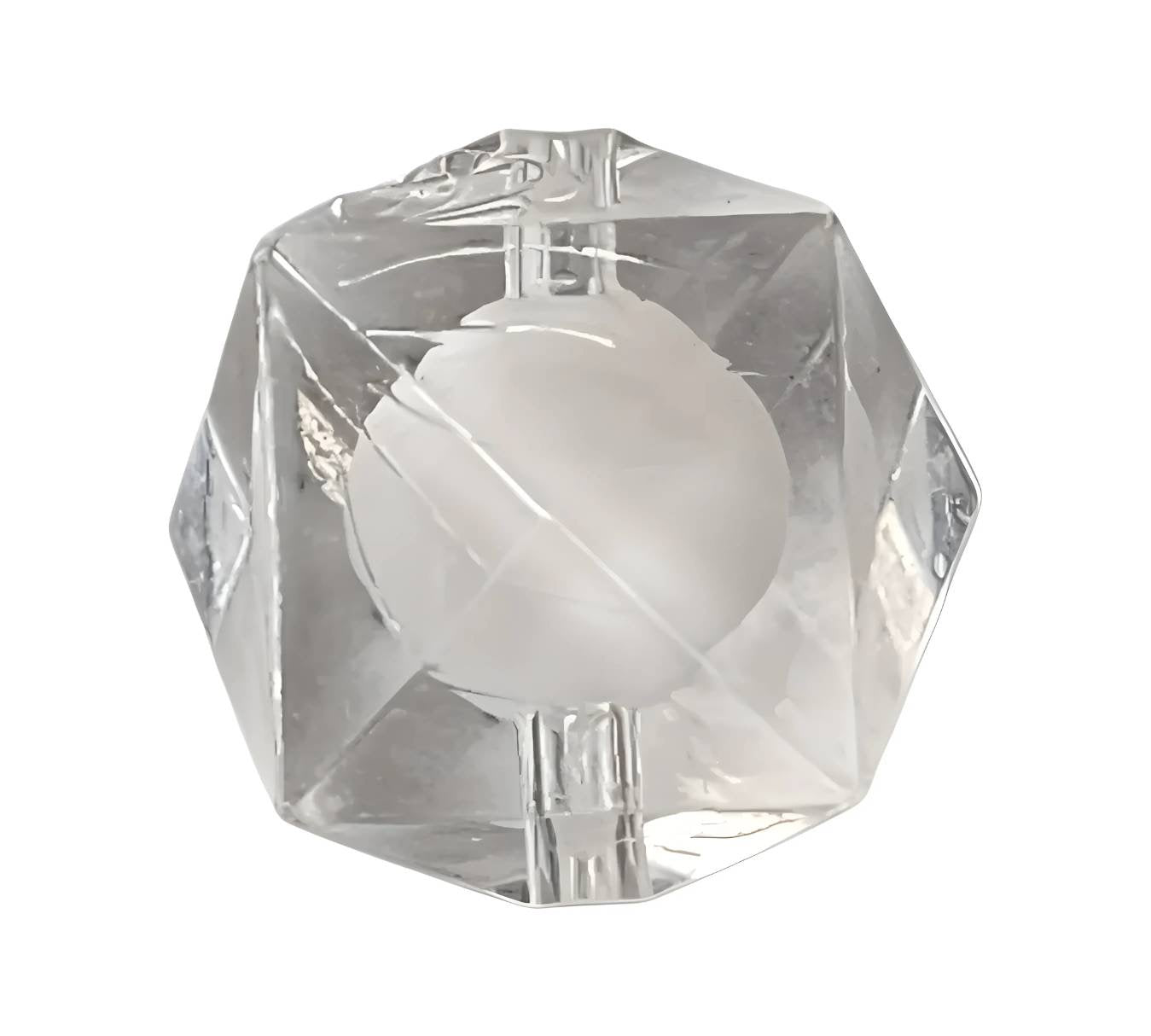 16mm Clear Faceted Acrylic Beads