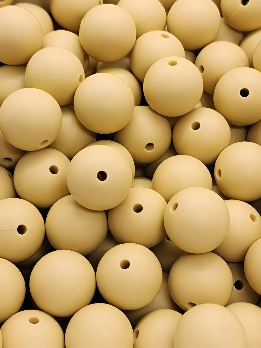 Golden Dune 15mm Silicone Beads