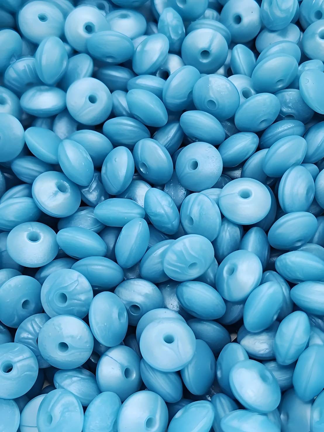 Ocean Breeze Silicone Lentil Beads