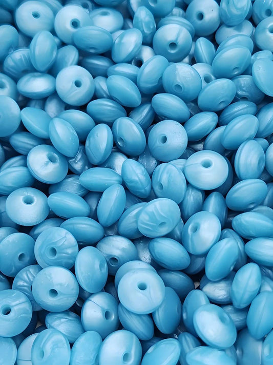 Ocean Breeze Silicone Lentil Beads