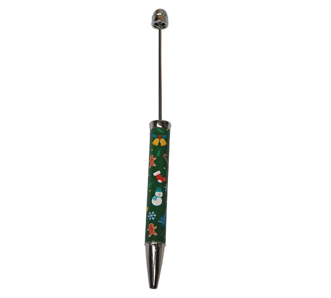 Green Christmas Beadable Pens