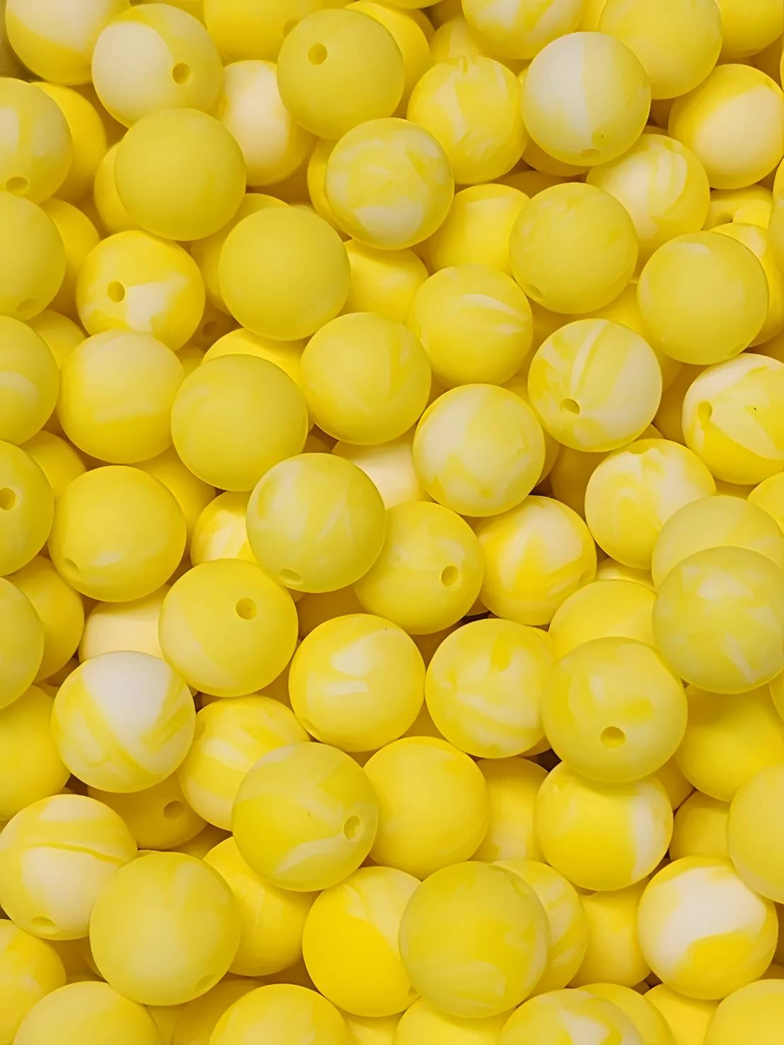 Buttercream 15mm Silicone Beads