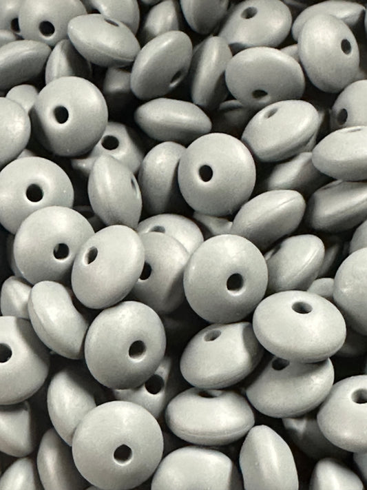 Pebble Stone Silicone Lentil Beads