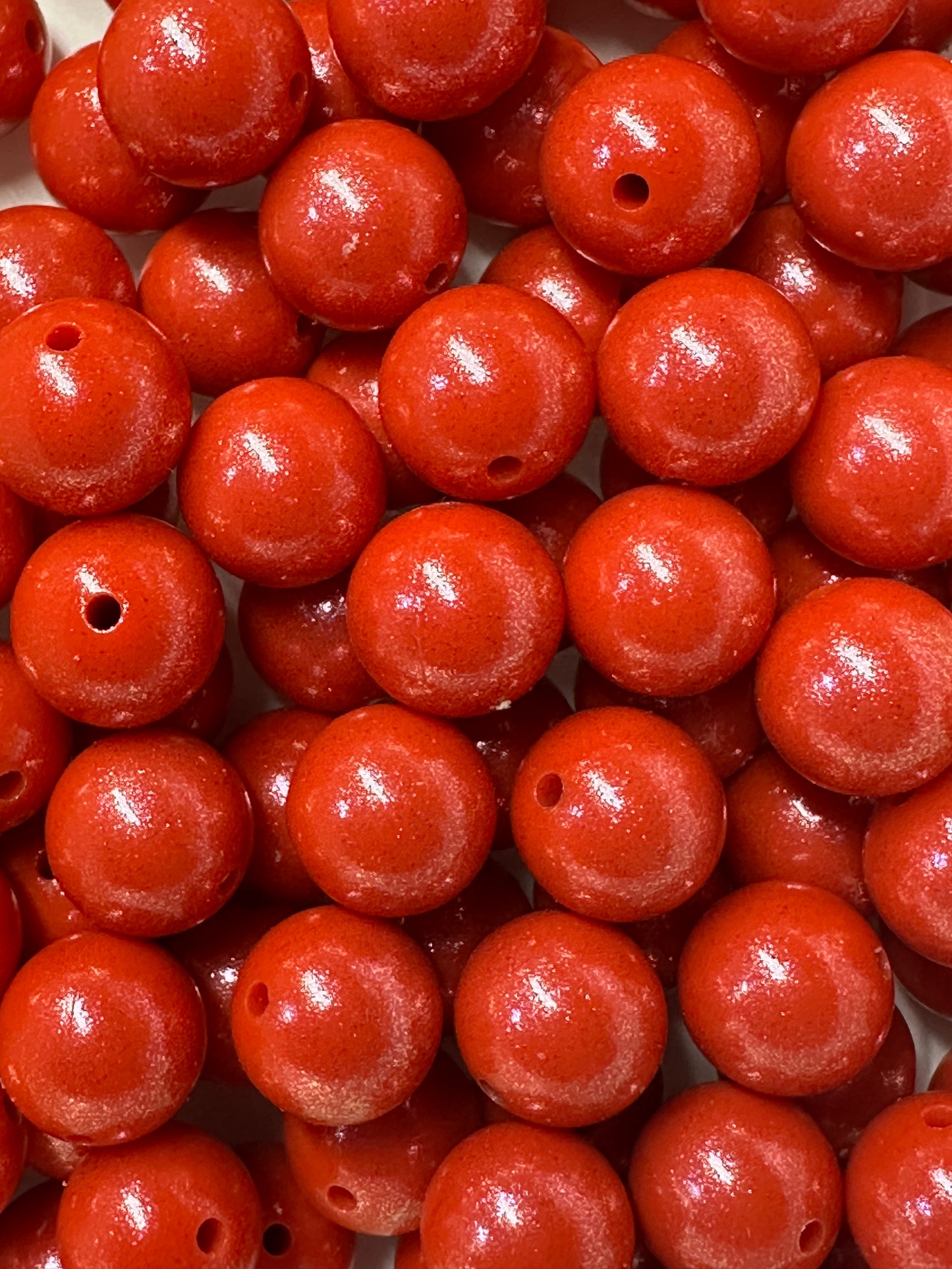 Red Opal 15mm Silicone Beads