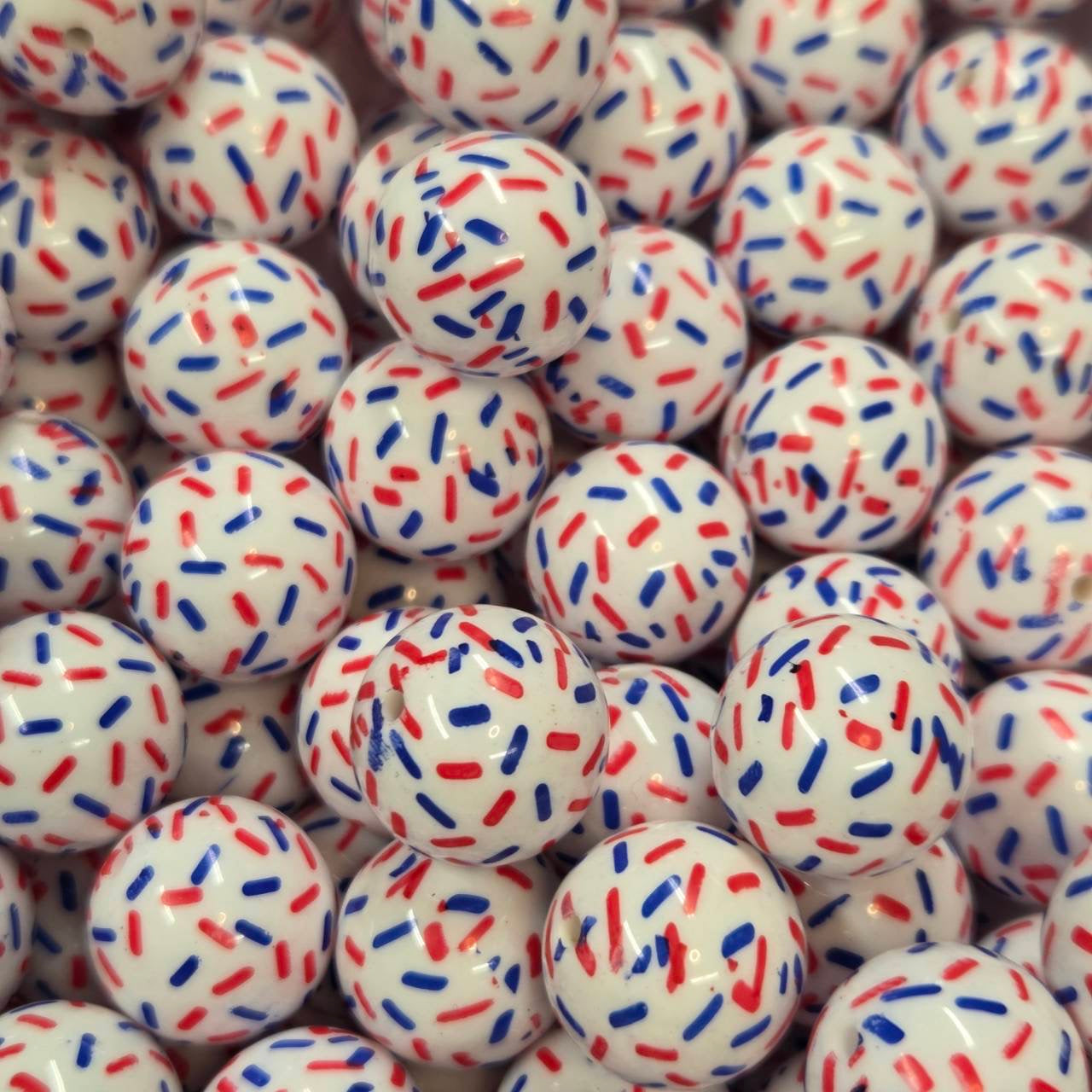 Freedom Sprinkles 20mm Acrylic Beads