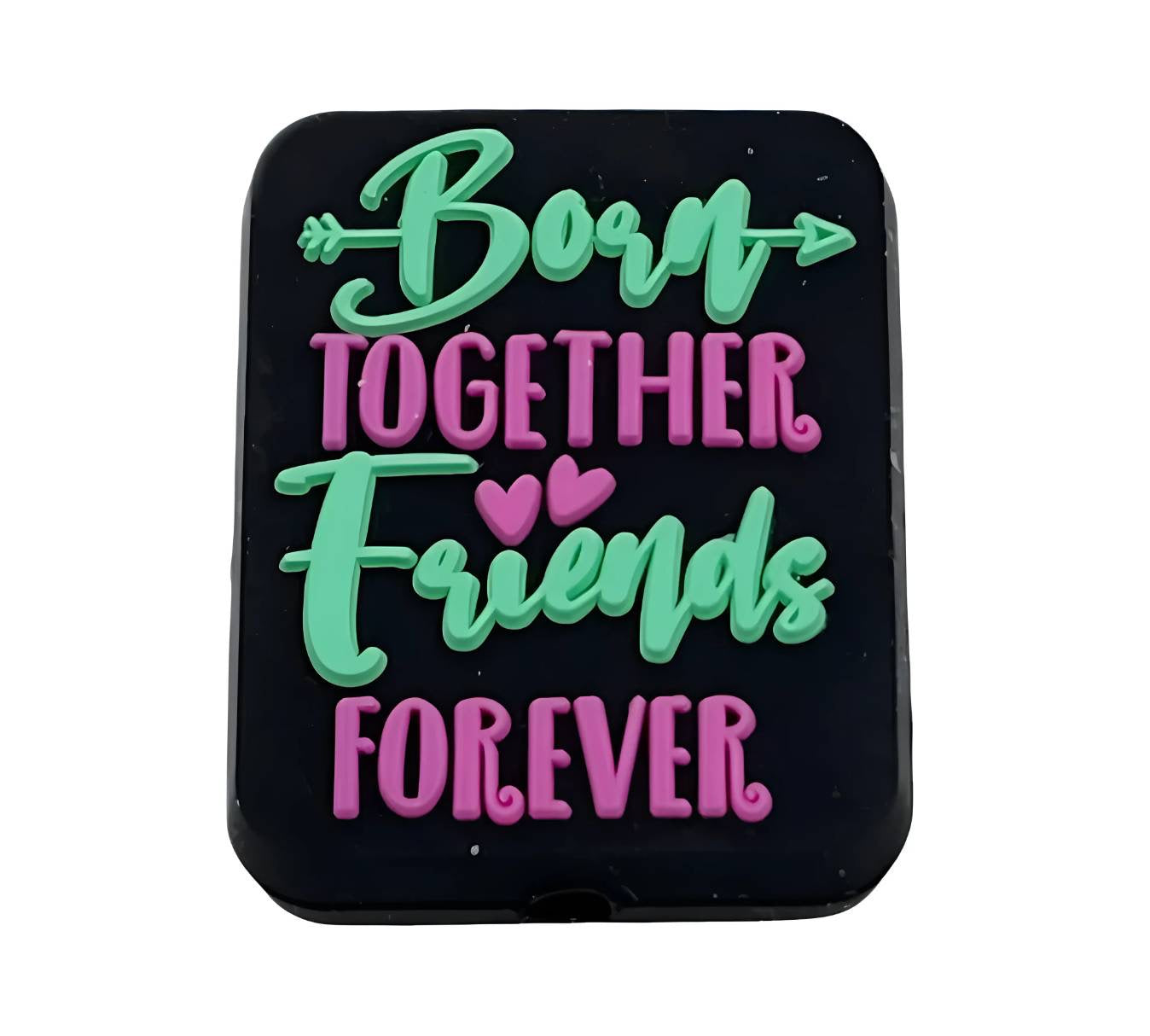 Friends Forever Silicone Focal Bead (Custom Design by Bailey's Beads)