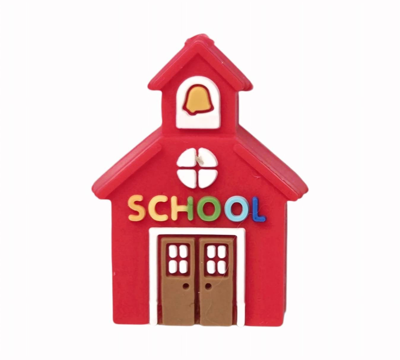 3D School House Focal Beads
