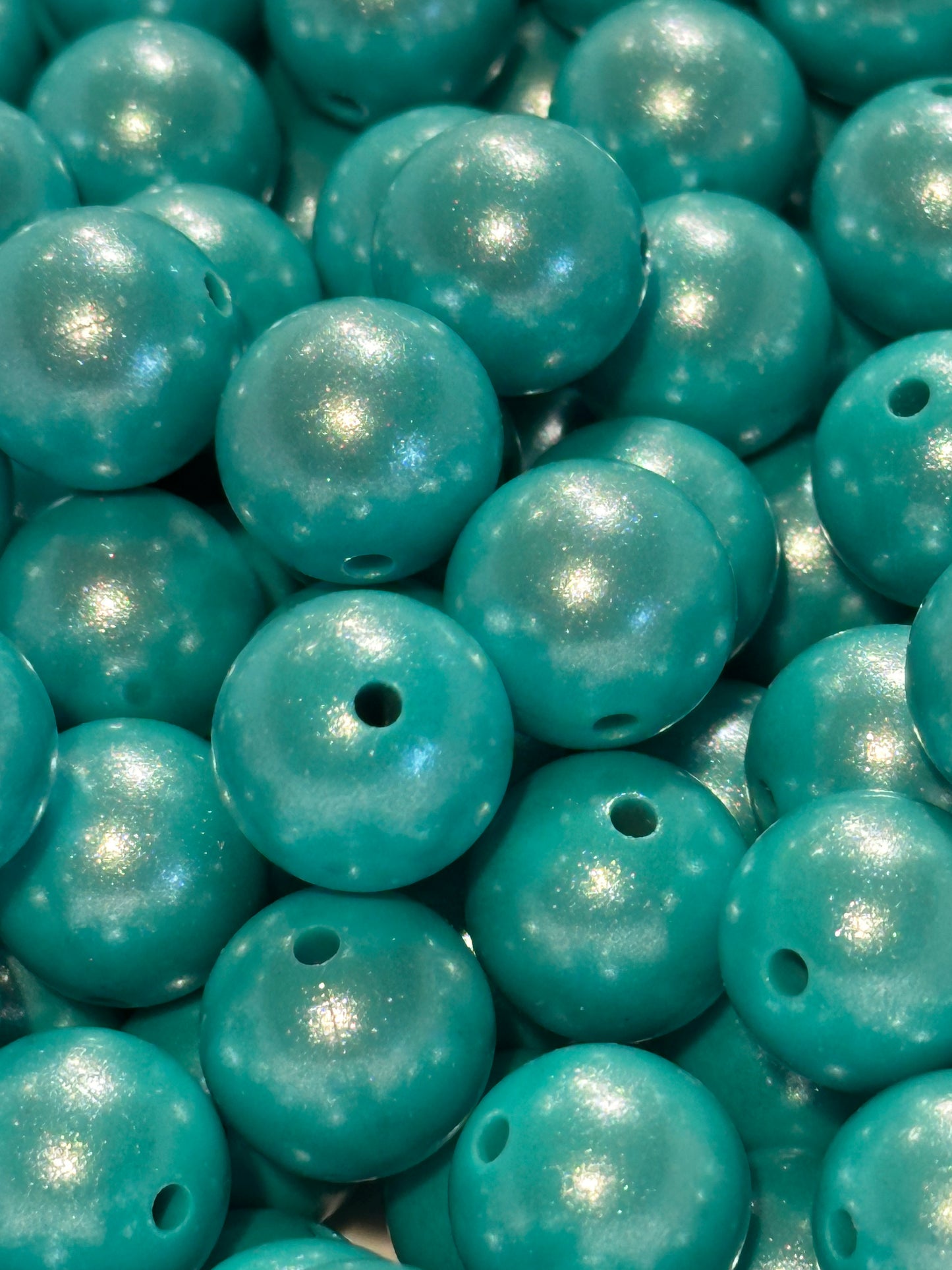 Turquoise Opal 15mm Silicone Beads