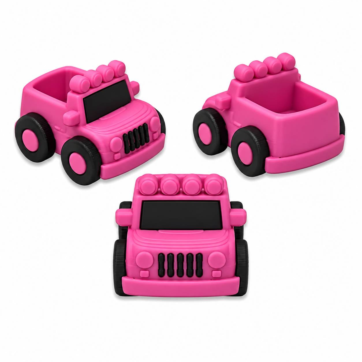 Pink 3D Printed Jeep Beads (Not Silicone)