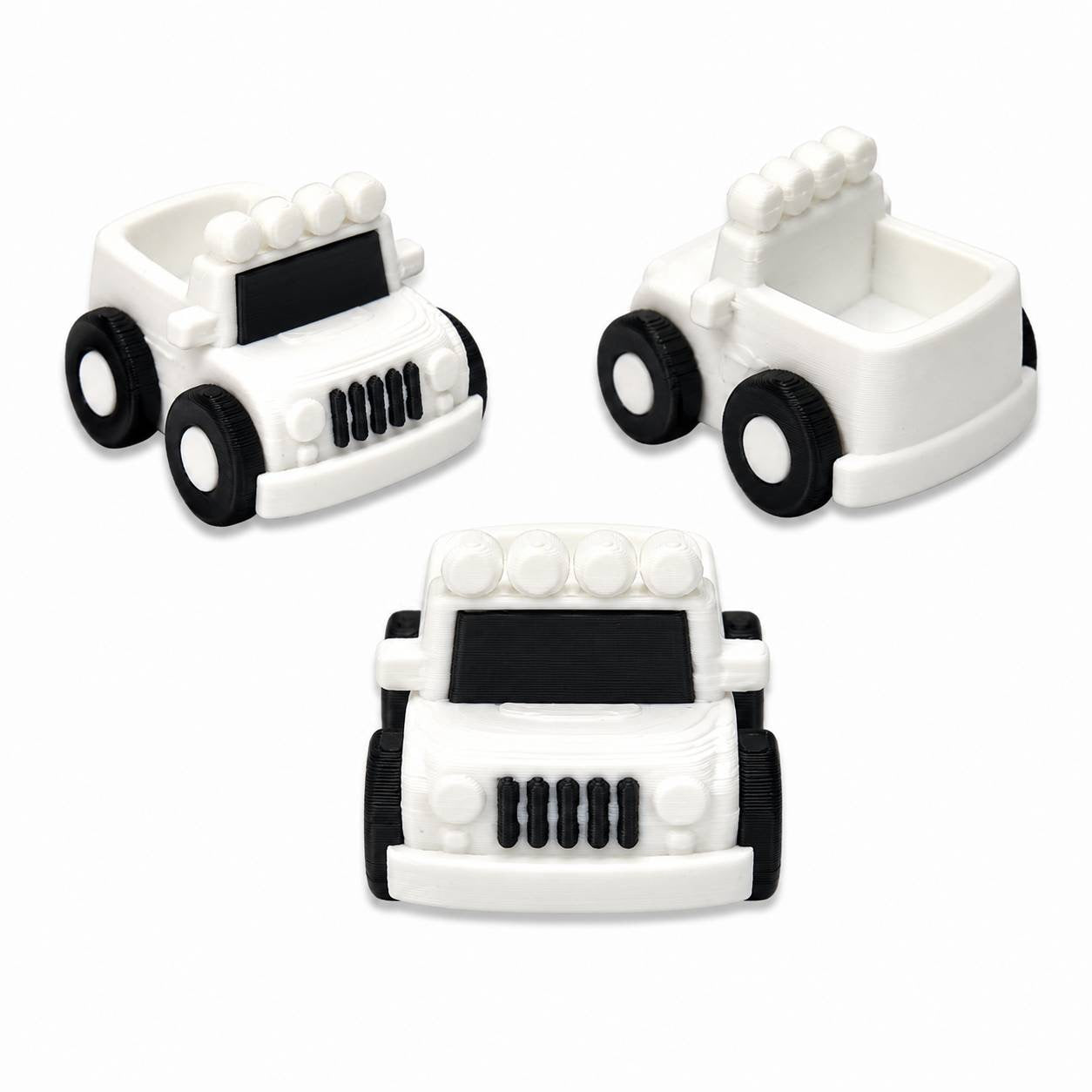 White 3D Printed Jeep Beads (Not Silicone)