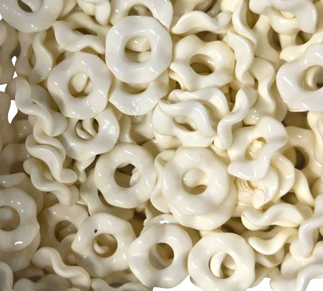 White Wavy Spacers 13mm