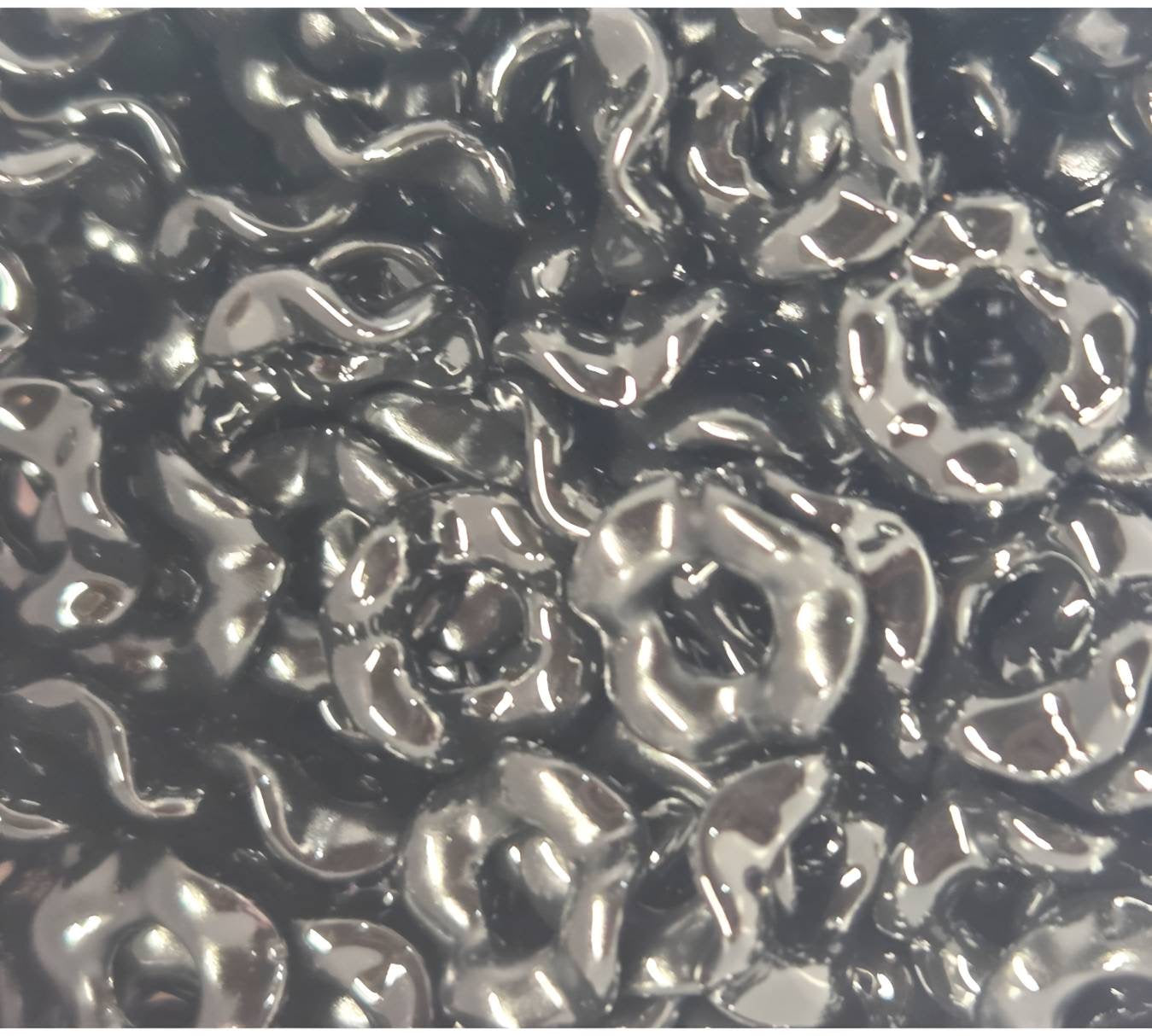 Black Wavy Spacers 13mm