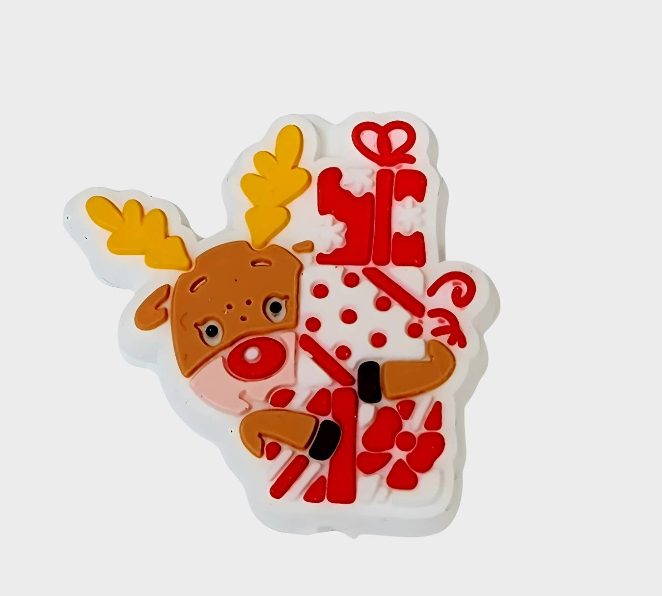 Reindeer Presents Silicone Focal Bead (Custom Design by Bailey's Beads)