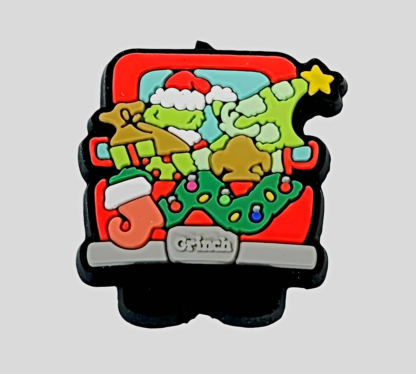 Grinch Truck Silicone Focal Bead (Custom Design by Bailey's Beads)