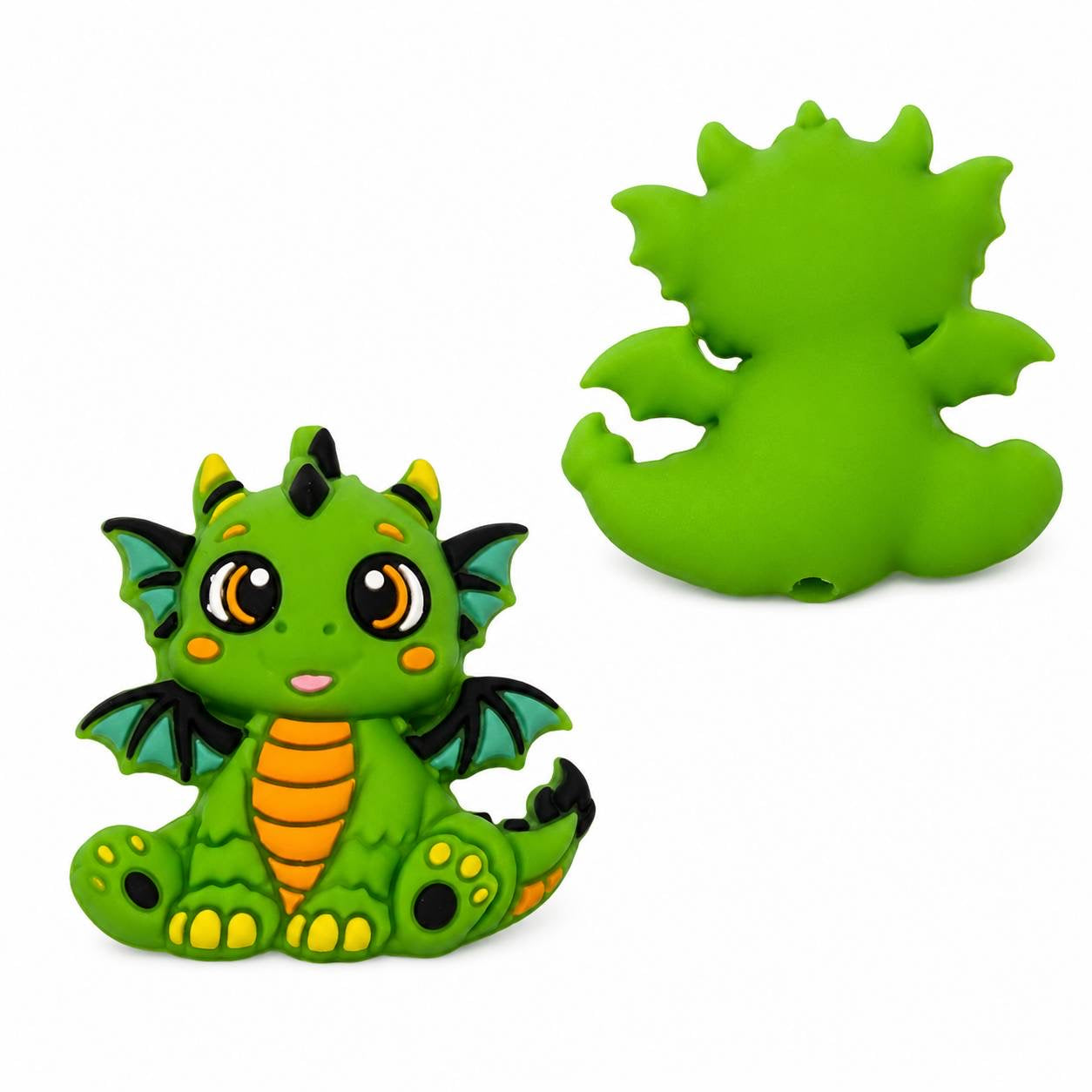 LimeTwist Dragon Silicone Focal Bead (Exclusive Design by Bailey's Beads)