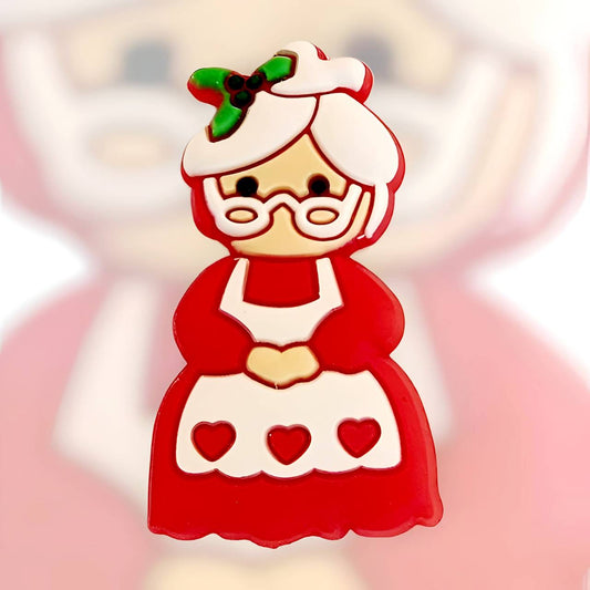 Mrs. Clause Silicone Focal Bead (Custom Design by Bailey's Beads)