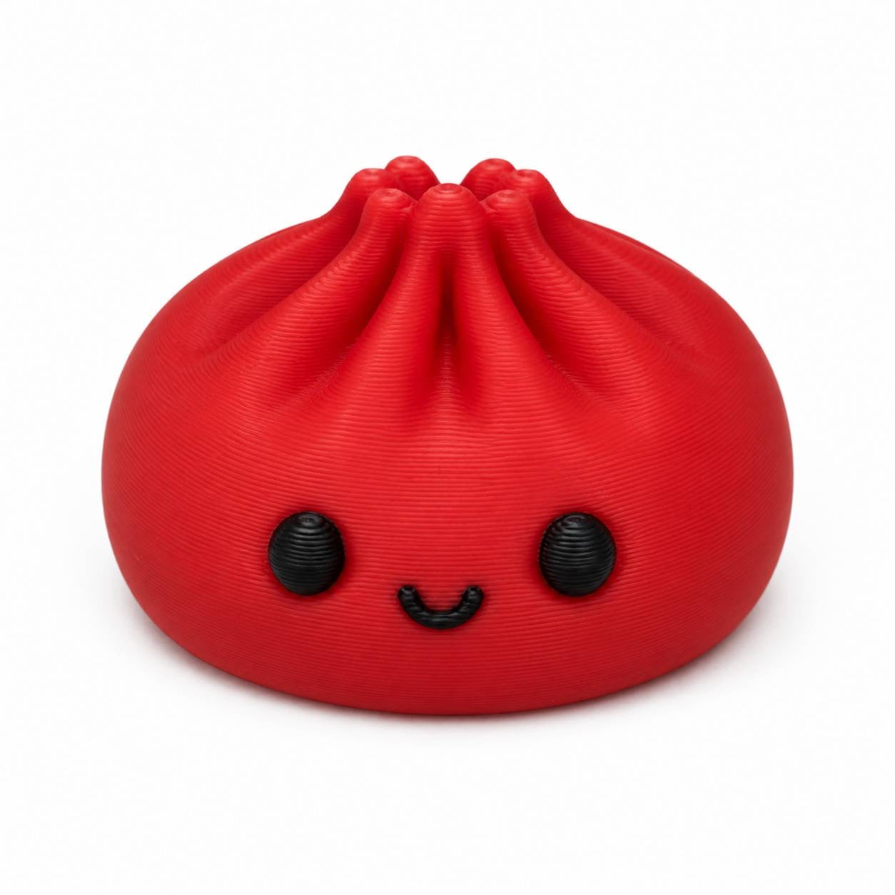 Holly red Christmas Dumpling 3D printed Pen Pal bead by Bailey’s Beads
