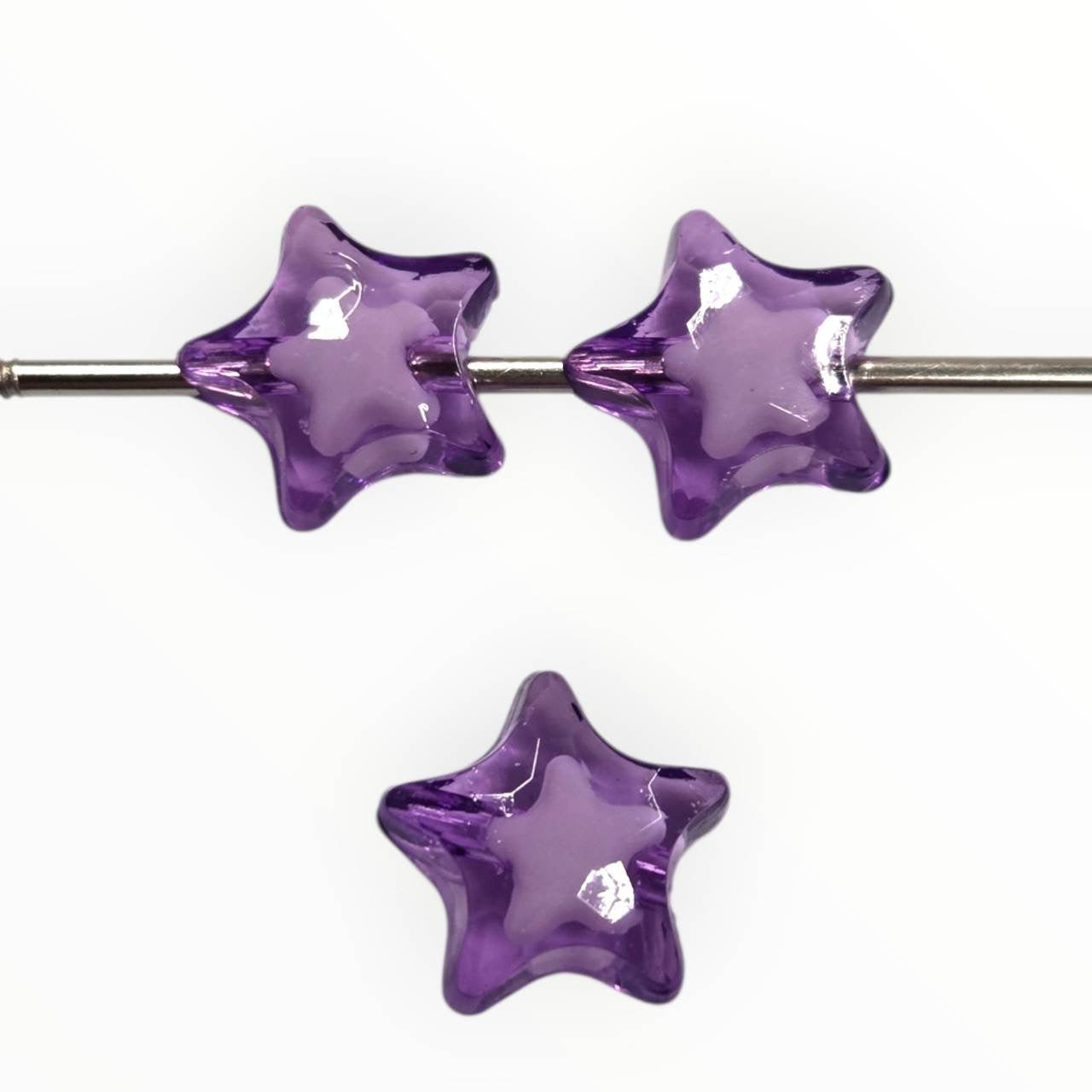 Amethyst Star – 15mm Acrylic Bead
