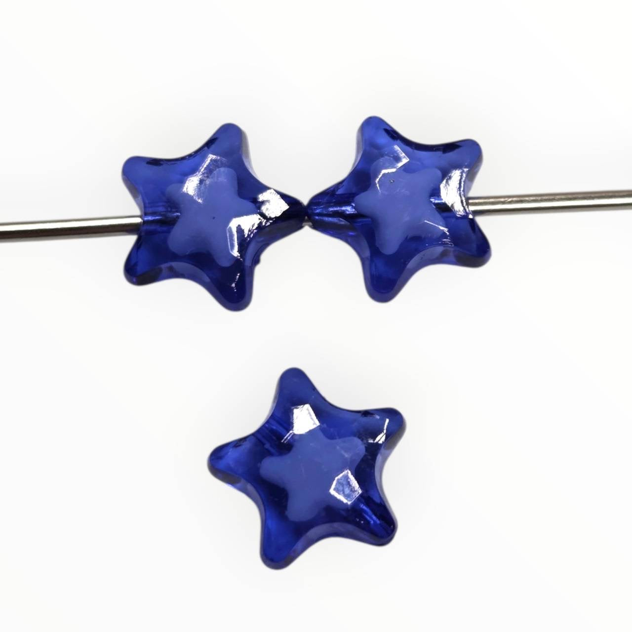 Sapphire Star – 15mm Acrylic Bead
