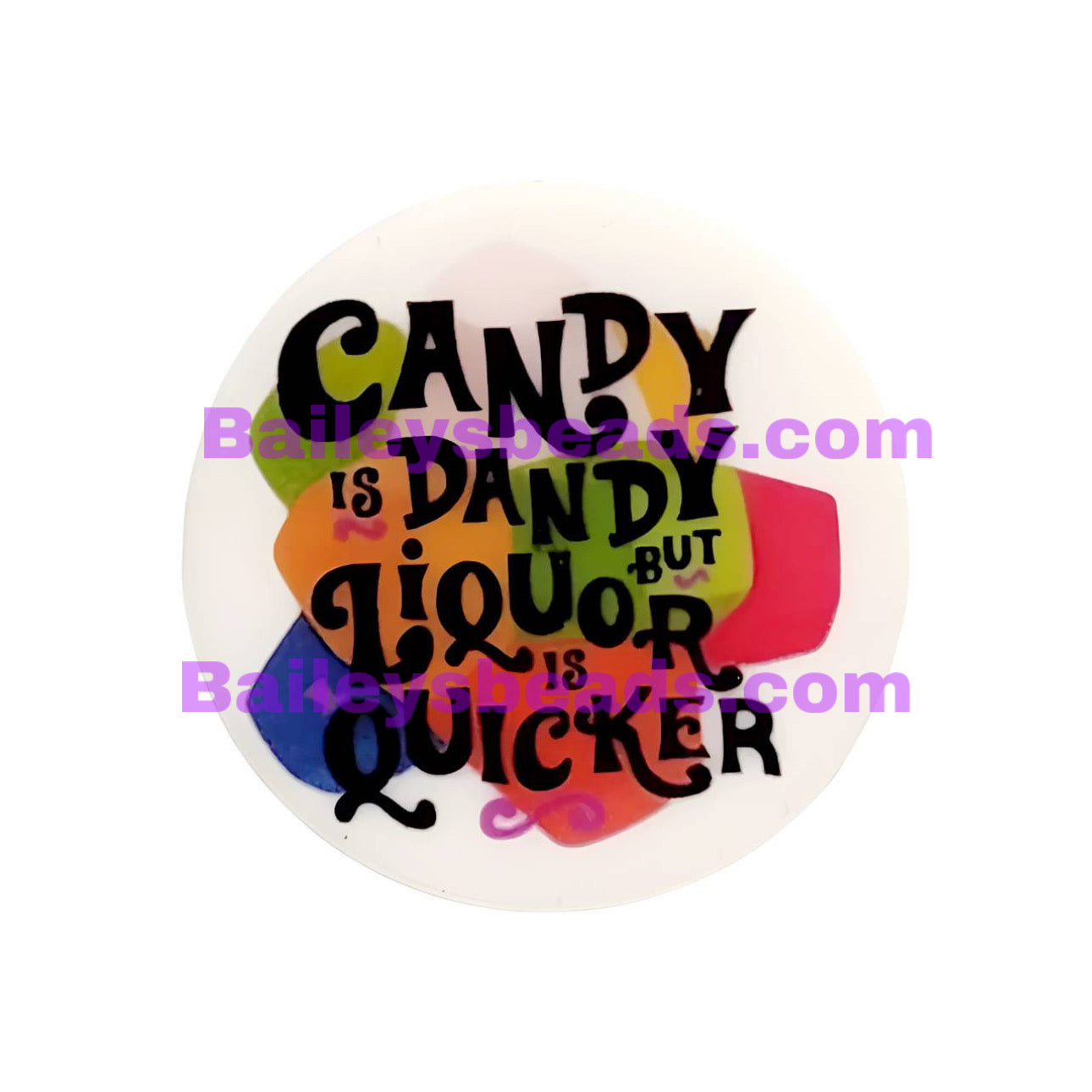 Candy is Dandy Printed Silicone Focal Bead (Bailey’s Beads Exclusive)