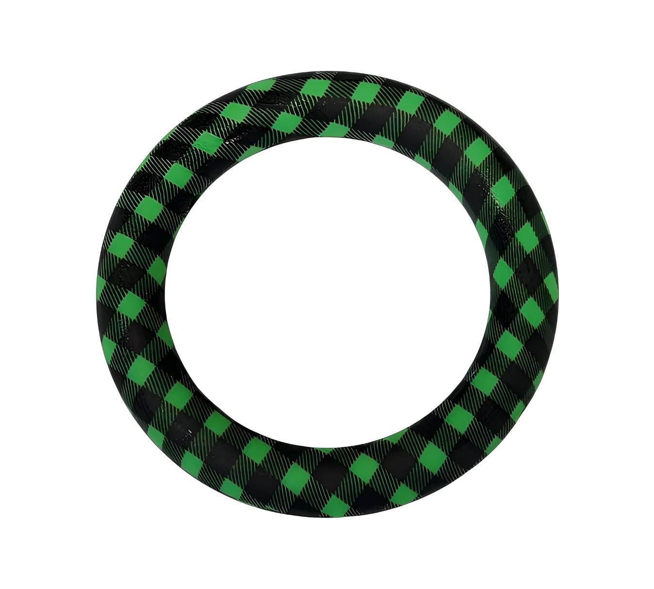 Green Buffalo Plaid Silicone Ring