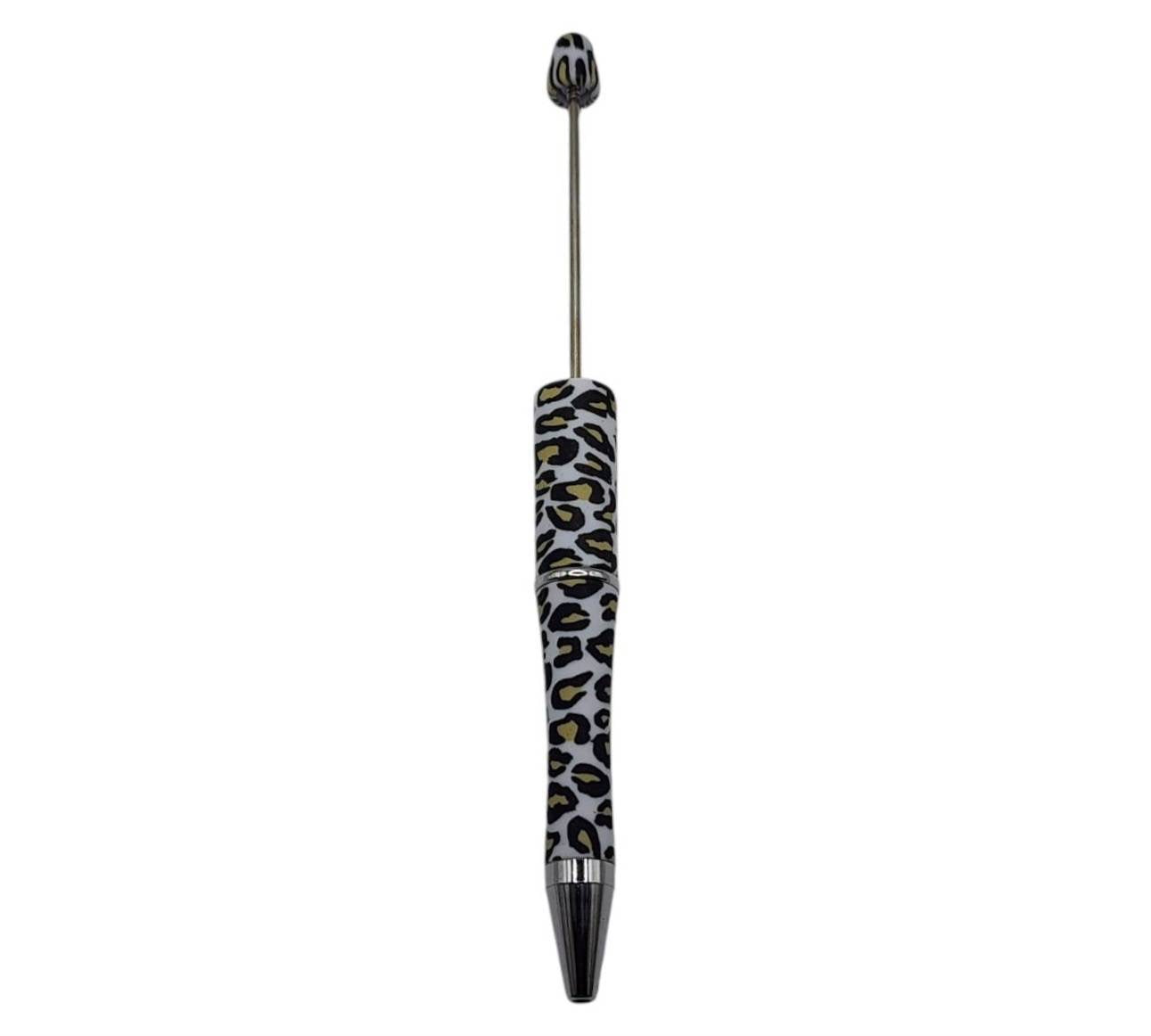 White Leopard Beadable Pens
