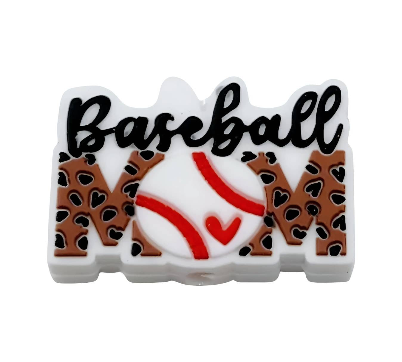 Leopard Baseball Mom Focal Beads