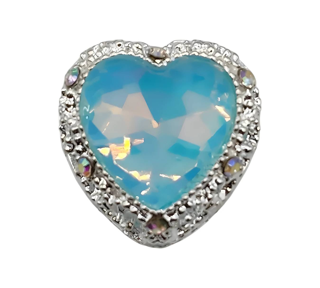 Heart Pastel Blue Gemstone Beads