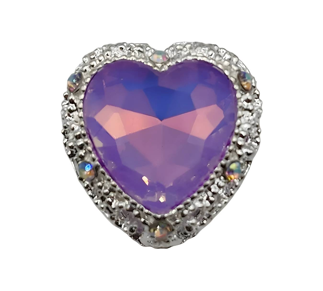 Heart Lavender Gemstone Beads