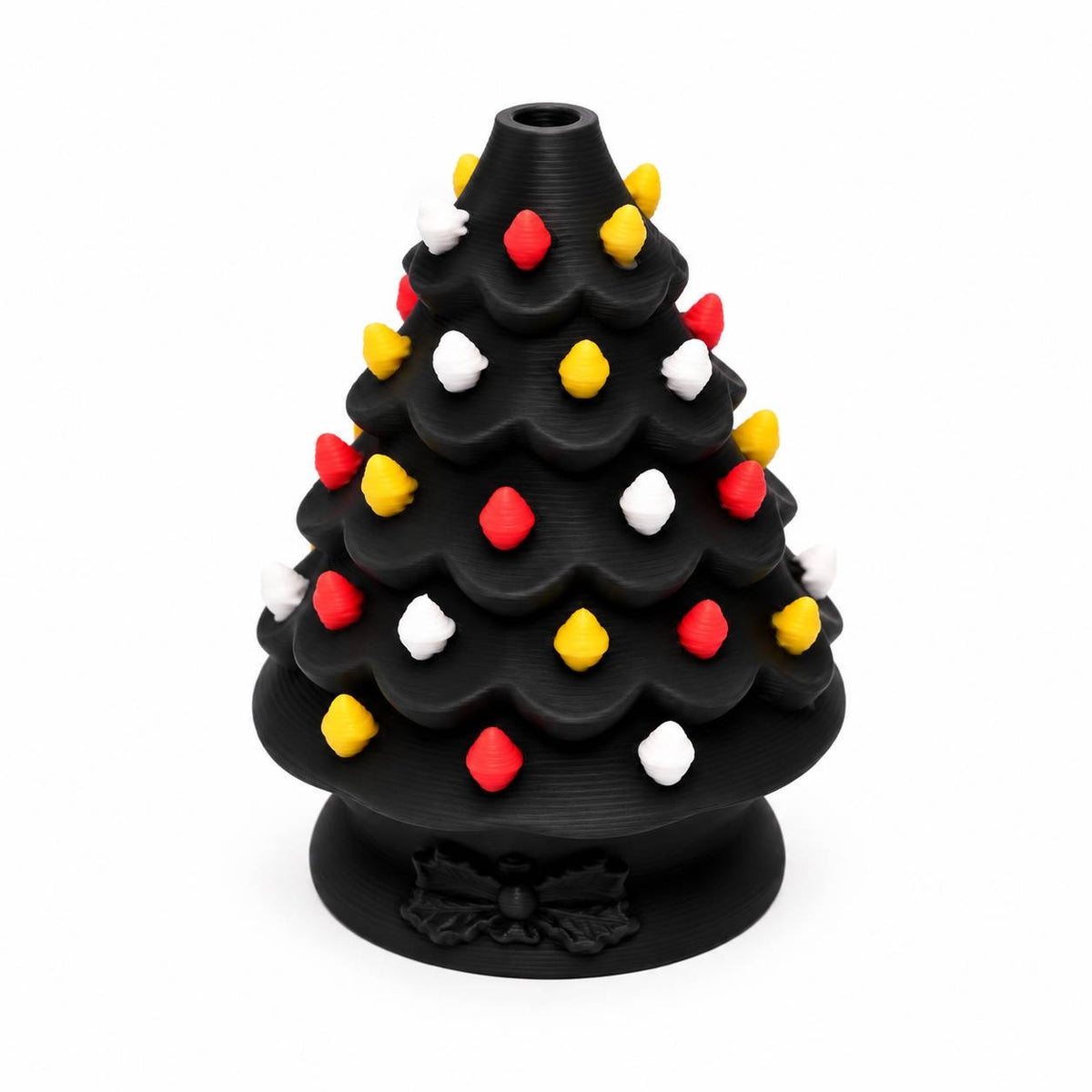 Midnight Merry – Black Christmas Tree 3D Printed Bead