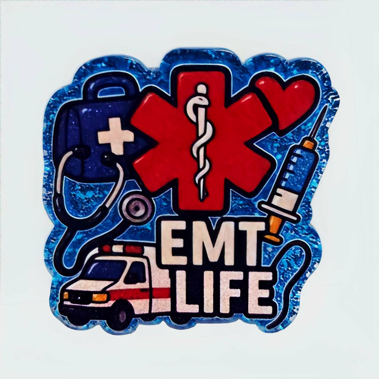 EMT Life ~ Acrylic Flatbacks (Exclusive Bailey's Beads Design)