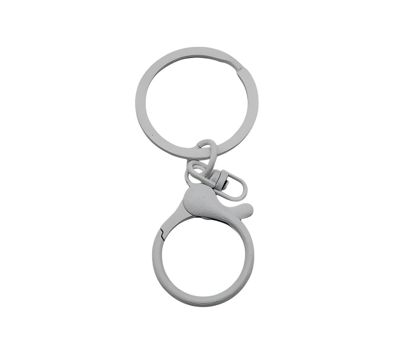 White Lobster Clasp Key Ring