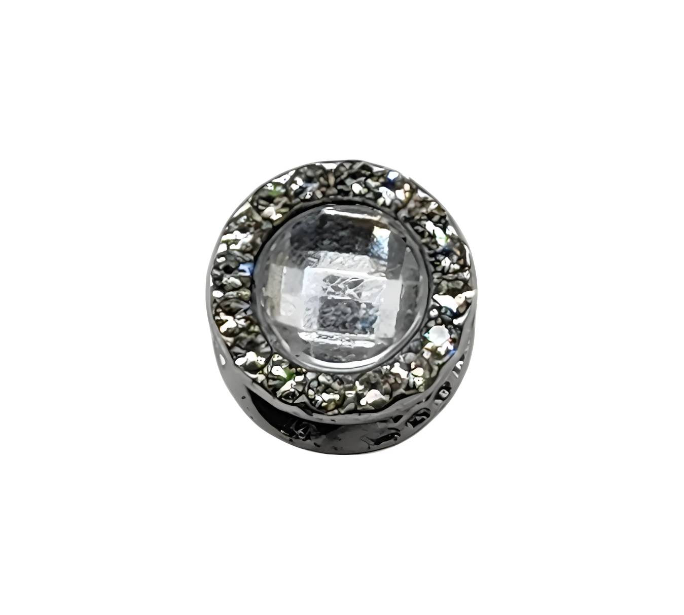 Silver Round Gemstone Spacer Beads