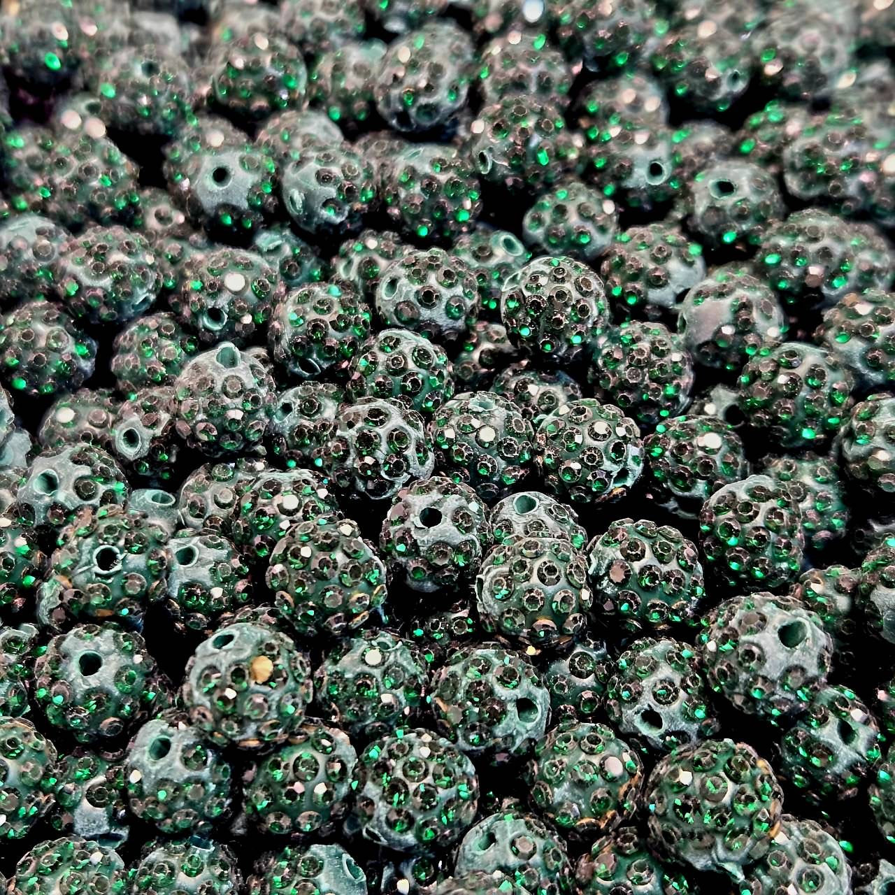 10mm Green Clay Beads