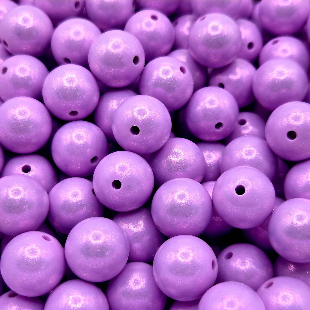 Lavender Opal 15mm Silicone Beads