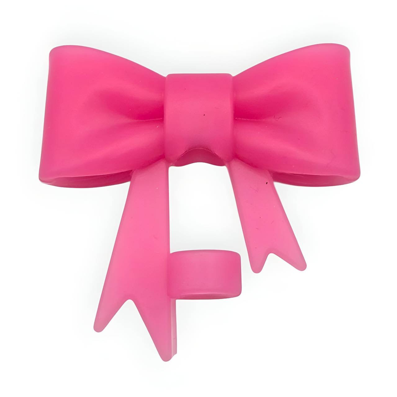 Pink Big Bow Silicone Straw Topper