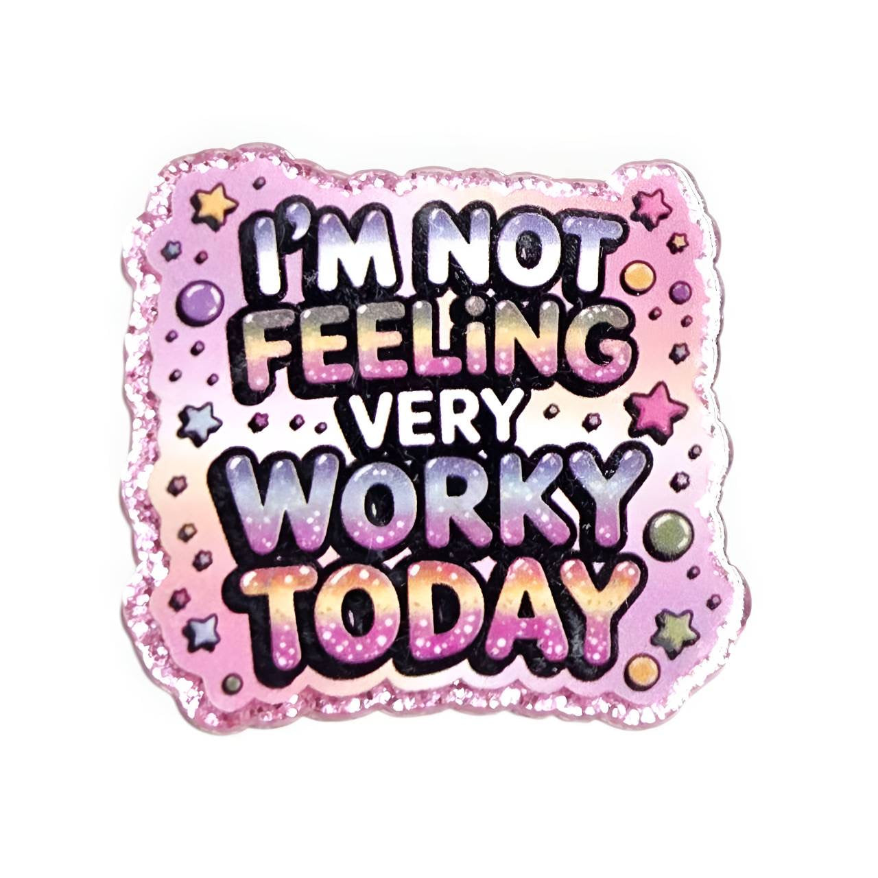 Worky~ Acrylic Flatbacks (Exclusive Bailey's Beads Design)