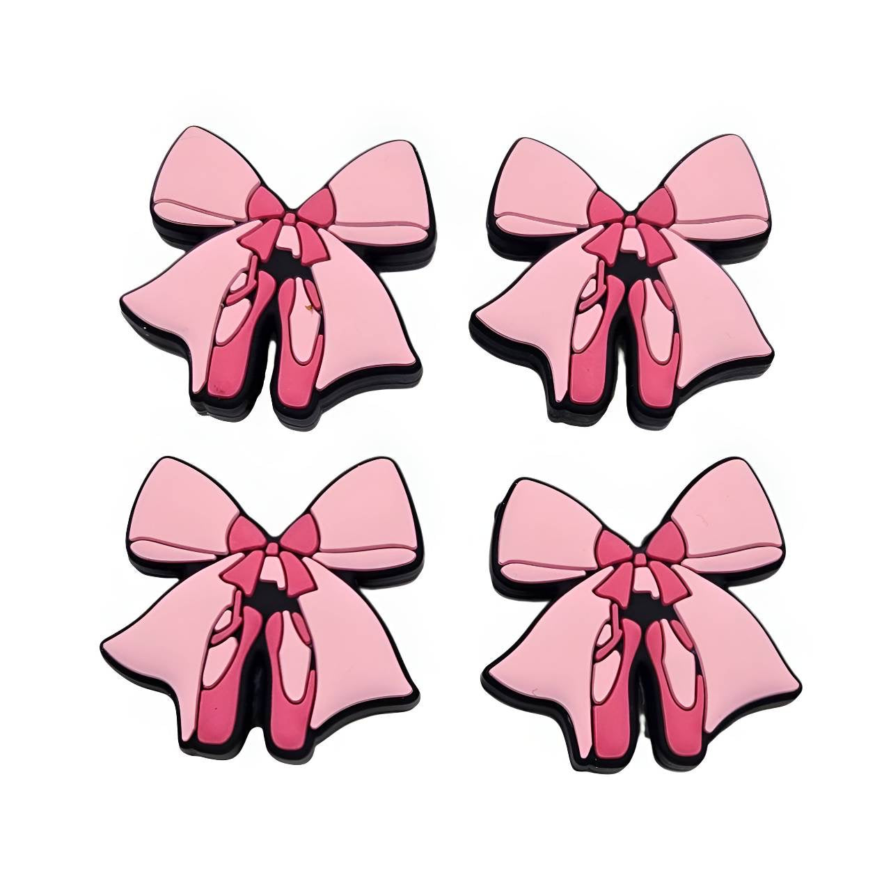 Ballerina Bow Silicone Focal Beads