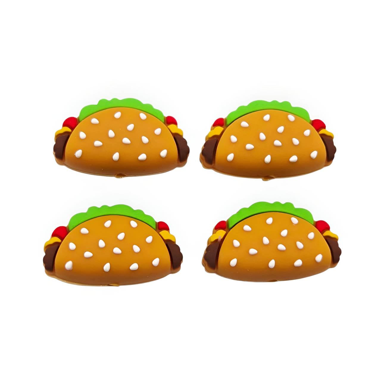 3D Taco Silicone Focal Beads