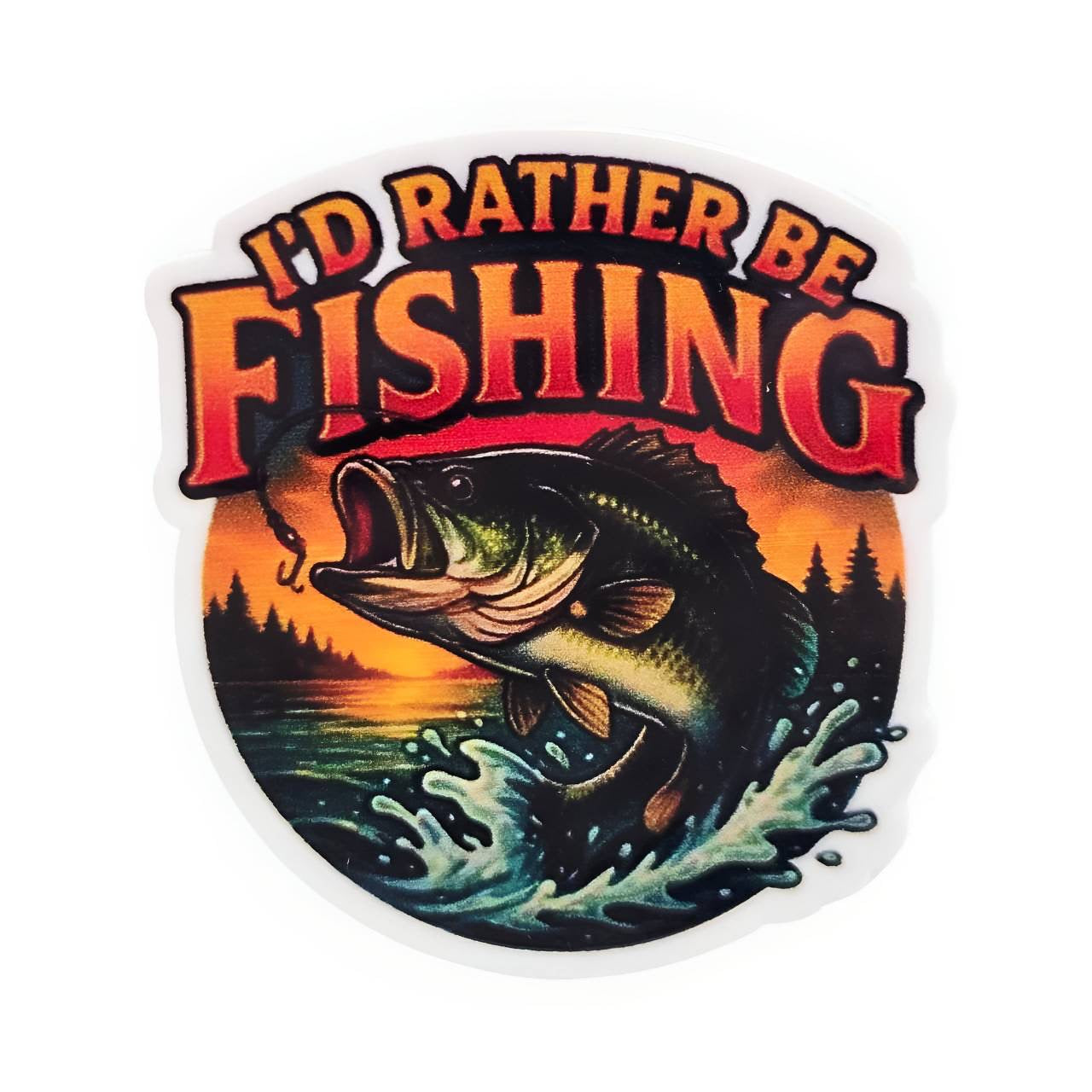 I'd rather be Fishing~ Acrylic Flatbacks (Exclusive Bailey's Beads Design)