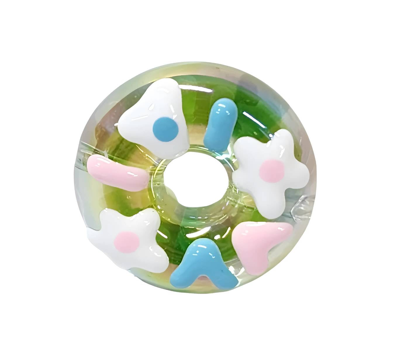 Large Acrylic Green Donut Beads