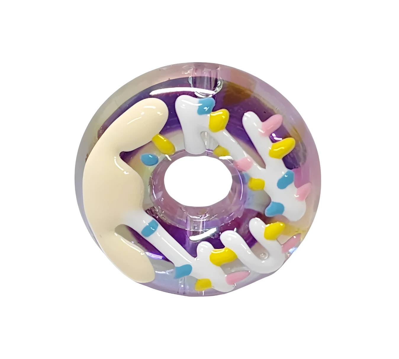 Large Acrylic Purple Donut Beads