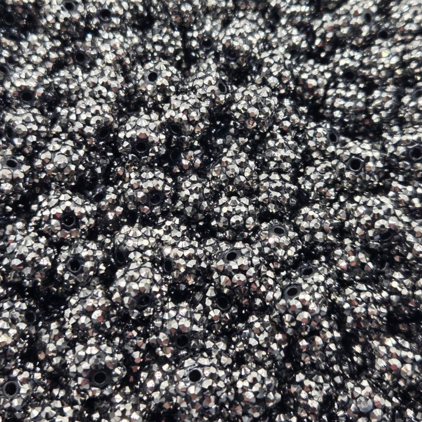 Midnight 12mm **Rhinestone** (Bubblegum Beads)