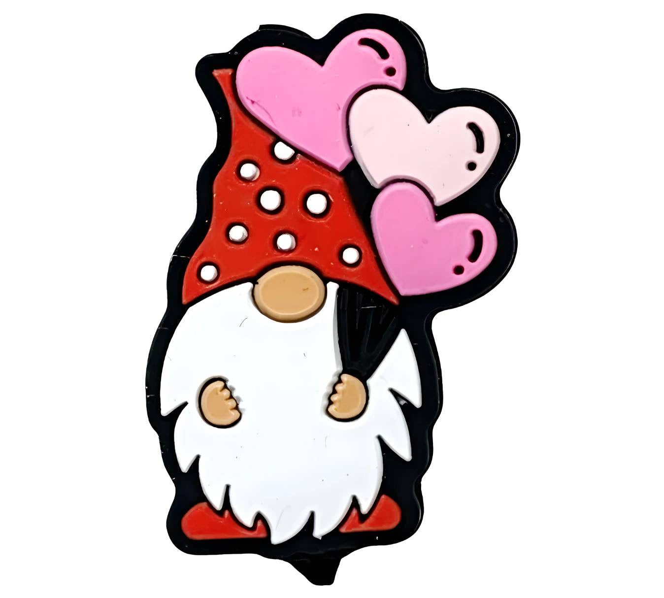 Red Gnome Heart Beads