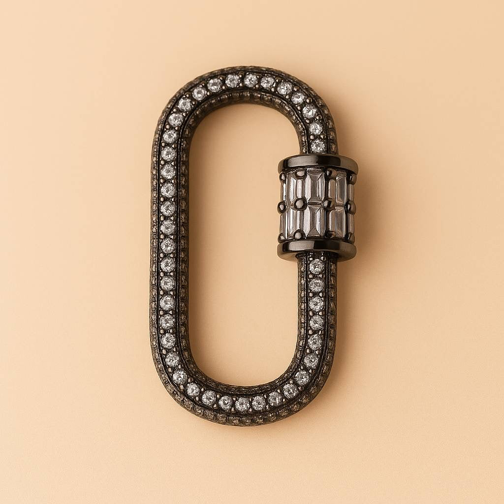 Charm holder Hematite